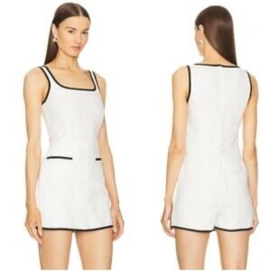 L'Academie by Marianna Leonie Romper in Ivory & Black.  Small